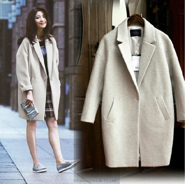 2020 new suit collar korean style cocoon en wool wool coat mid-length thickened woolen coat women's suit, Black
2020 new suit collar korean style cocoon en wool wool coat mid-length thickened woolen coat women's suit, Black