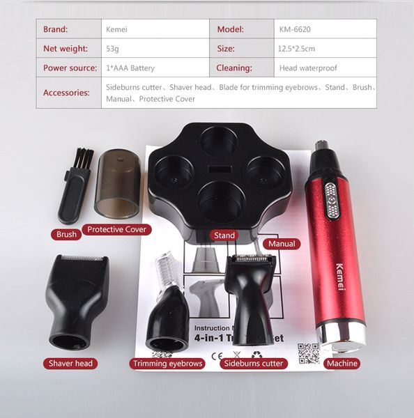 kemei 6620 women 4 in 1 battery ear and electric rechargeable hair clipper sideburns hair cut eyebrow trimmer 6620 casecustom nanmj
kemei 6620 women 4 in 1 battery ear and electric rechargeable hair clipper sideburns hair cut eyebrow trimmer 6620 casecustom nanmj