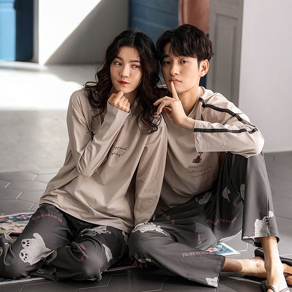 brcl0 nicia new couple pajamas women's spring and autumn cotton long clothes set pullover home suit sleeve round neck pullover cartoon, Black;brown
brcl0 nicia new couple pajamas women's spring and autumn cotton long clothes set pullover home suit sleeve round neck pullover cartoon, Black;brown