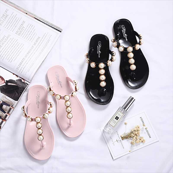 summer slippers women elegant pearl decoration non-slip flip flops casual outdoor beach shoes, Black
summer slippers women elegant pearl decoration non-slip flip flops casual outdoor beach shoes, Black