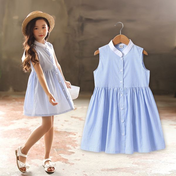 girl's princess 2020 new middle and large children's korean striped fashionable children's fashionable princess dress summer, White;black
girl's princess 2020 new middle and large children's korean striped fashionable children's fashionable princess dress summer, White;black