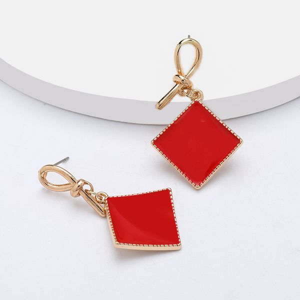 season new curved square knotted alloy dripping geometric earrings women's minimalist wind earrings, Golden
season new curved square knotted alloy dripping geometric earrings women's minimalist wind earrings, Golden