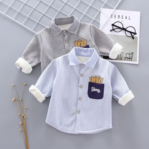smart prince 2019 children's wear stand collar single piece baby children's clothing shirt shirt baby plus velvet season casual ba, White;black
smart prince 2019 children's wear stand collar single piece baby children's clothing shirt shirt baby plus velvet season casual ba, White;black