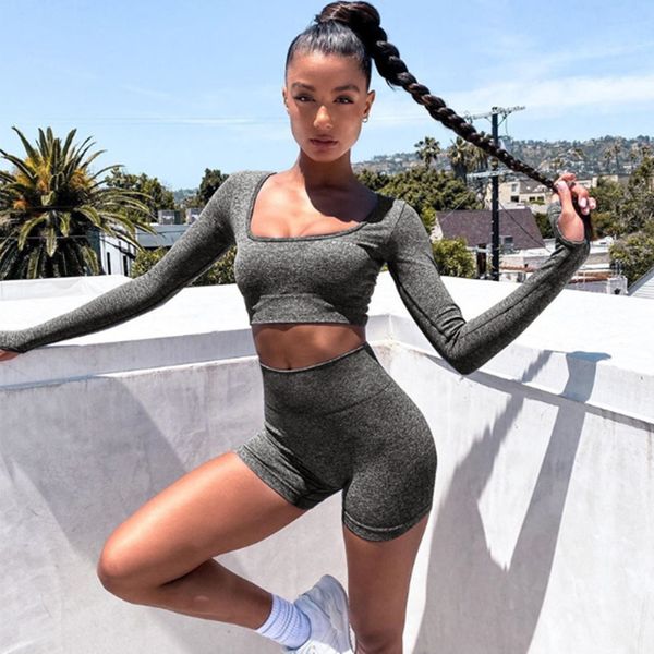 sexy fashion двухкусочный спорт йога набор женщин с длинным рукавом тонкий твердая crop top + высокая талия bodycon шорты tracksuit streetwe, White;red
sexy fashion двухкусочный спорт йога набор женщин с длинным рукавом тонкий твердая crop top + высокая талия bodycon шорты tracksuit streetwe, White;red