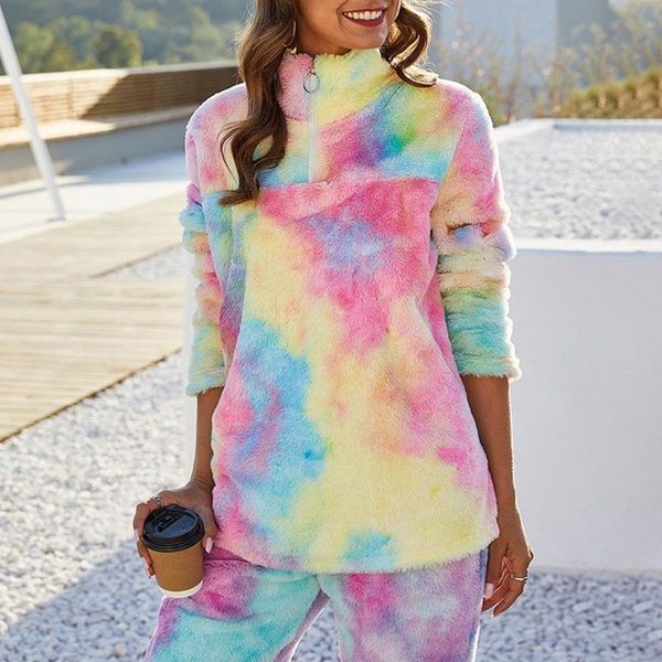 lasperal casual fluffy hoodies women tie-dye print zipper faux fur autumn winter fleece sweatshirt pullover female outwear new, Black
lasperal casual fluffy hoodies women tie-dye print zipper faux fur autumn winter fleece sweatshirt pullover female outwear new, Black