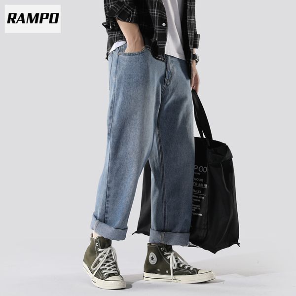 rampo men's stretch loose fit jeans men's denim pants brand new style trousers menswear, Blue 
rampo men's stretch loose fit jeans men's denim pants brand new style trousers menswear, Blue