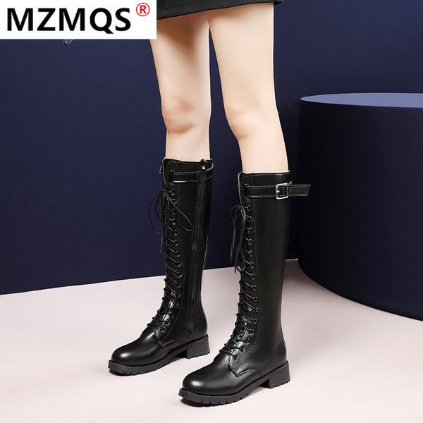 2020 winter women's boots fashion lace-up square-heel pu boots round toe mid-heel warm women's mid-calf zapatos de mujer, Black
2020 winter women's boots fashion lace-up square-heel pu boots round toe mid-heel warm women's mid-calf zapatos de mujer, Black