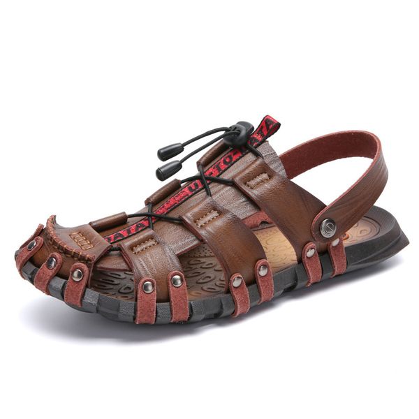 classic men's summer comfortable shoes genuine leather big size soft outdoor men roman sandals mx200617, Black
classic men's summer comfortable shoes genuine leather big size soft outdoor men roman sandals mx200617, Black