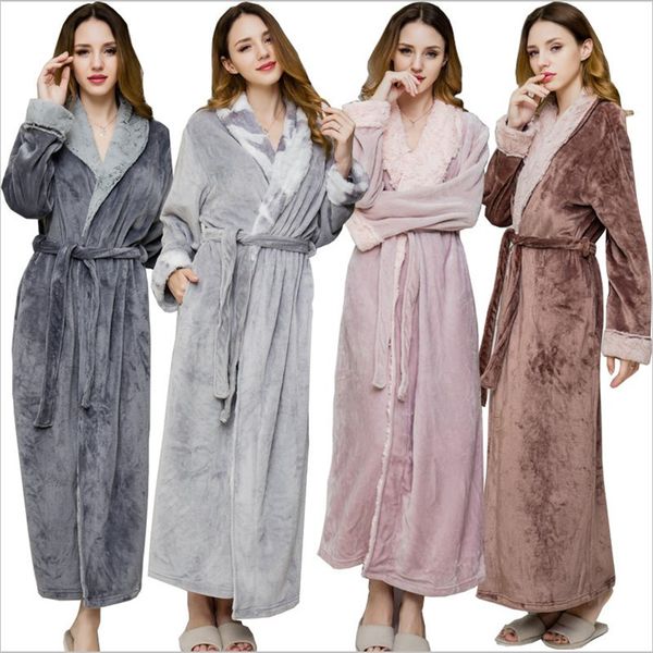 women's sleepwear 2021 women men neck thick warm long flannel bathrobe plus size kimono robe winter peignoir dressing gown bridesmaid r, Black;red
women's sleepwear 2021 women men neck thick warm long flannel bathrobe plus size kimono robe winter peignoir dressing gown bridesmaid r, Black;red
