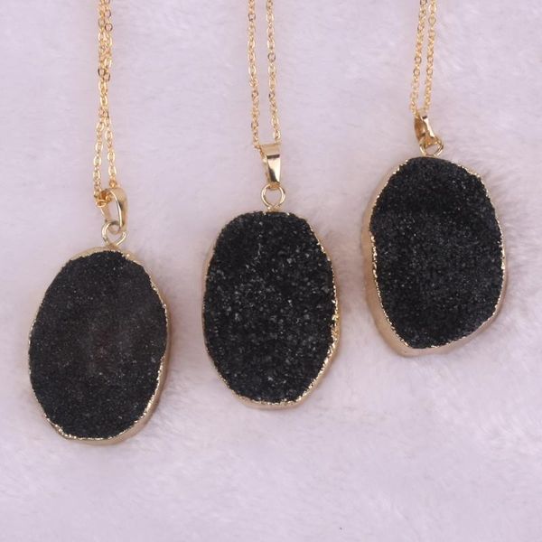 2020 fashion druzy rough crystal pink quartz colares natural stone drusy pendant necklace gold color chain summer jewelry, Silver
2020 fashion druzy rough crystal pink quartz colares natural stone drusy pendant necklace gold color chain summer jewelry, Silver