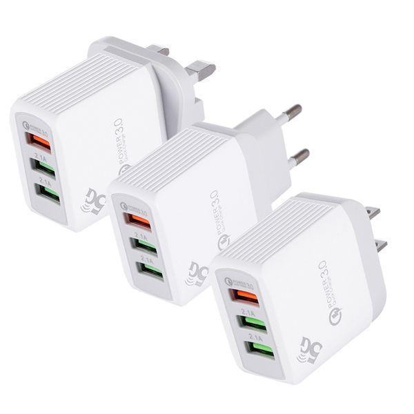 3 порта fast быстрая зарядка зарядное устройство qc 3.0 концентратор usb адаптер питания eu / us и uk штепсельной вилки
3 порта fast быстрая зарядка зарядное устройство qc 3.0 концентратор usb адаптер питания eu / us и uk штепсельной вилки