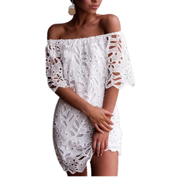 white off shoulder lace hollow out mini dress women's dress casual backless elegant party dresses 2020 sundress vestidos, Black;gray
white off shoulder lace hollow out mini dress women's dress casual backless elegant party dresses 2020 sundress vestidos, Black;gray