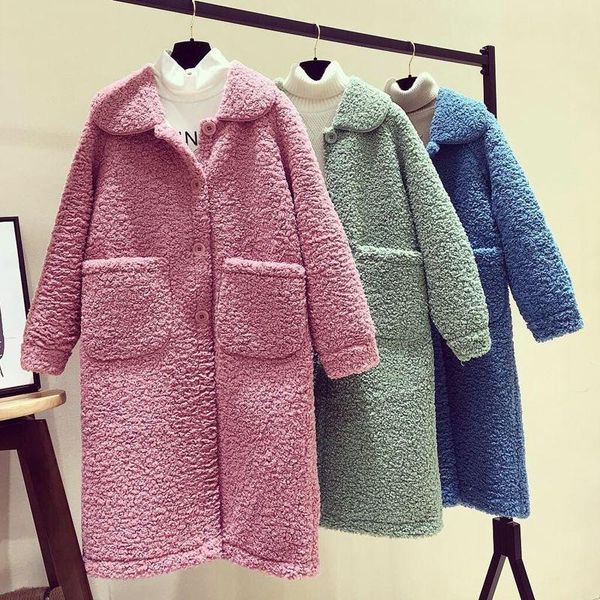 women long faux fur jackets 2020 autumn winter thick warm faux cashmere long parkas jacket big pocket turn down collar outwear, Black
women long faux fur jackets 2020 autumn winter thick warm faux cashmere long parkas jacket big pocket turn down collar outwear, Black