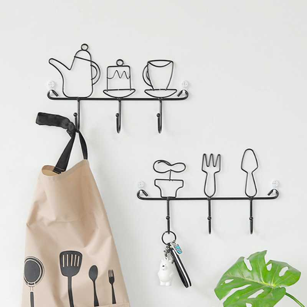 hooks & rails wall hanger kitchen black wrought iron organizer key hook creative home decorative accessories
hooks & rails wall hanger kitchen black wrought iron organizer key hook creative home decorative accessories