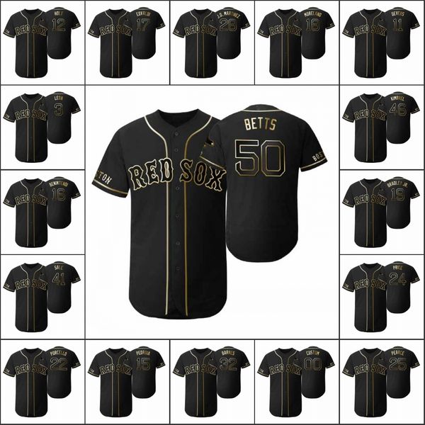 boston red sox #50 mookie betts 15 dustin pedroia 16 andrew benintendi men women youth flex base golden edition custom jersey, Black
boston red sox #50 mookie betts 15 dustin pedroia 16 andrew benintendi men women youth flex base golden edition custom jersey, Black