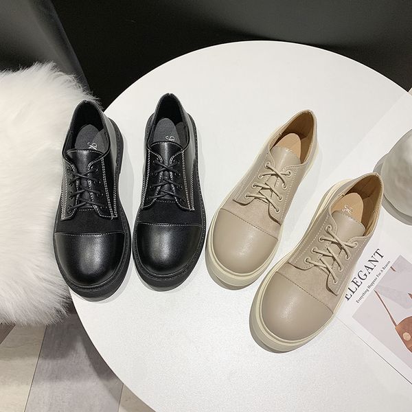2020 new lace up leather brogues flats female oxfords shoes for women plus size square heels shoes woman ladies creepers, Black
2020 new lace up leather brogues flats female oxfords shoes for women plus size square heels shoes woman ladies creepers, Black