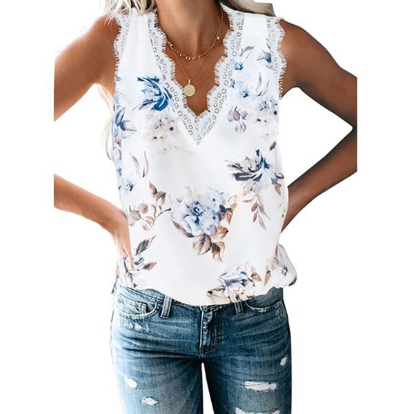 patchwork lace v neck tank women sleeveless summer tanks camis female print floral short feminino shirt, White
patchwork lace v neck tank women sleeveless summer tanks camis female print floral short feminino shirt, White