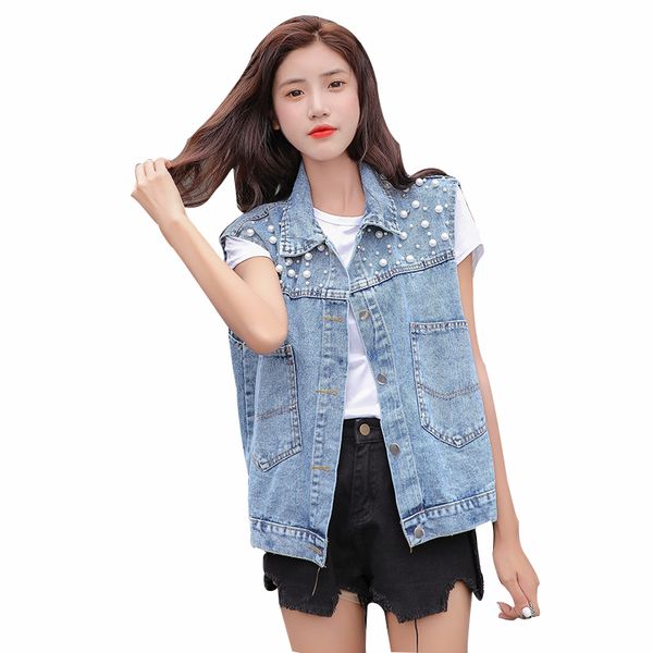 rlyaeiz spring short denim women's vest 2020 summer fashion beading denim vests casual basic sleeveless cowboy jackets waistcoat, Black;white
rlyaeiz spring short denim women's vest 2020 summer fashion beading denim vests casual basic sleeveless cowboy jackets waistcoat, Black;white