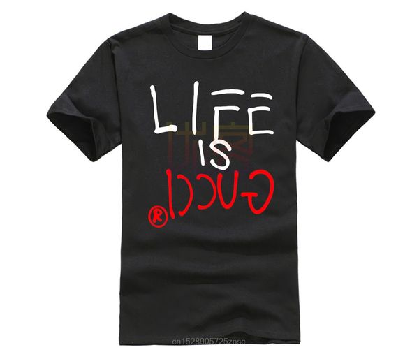 2020 new brand men t-shirt summer cotton short sleeve t shirt life is guccy shirt brand clothing men's casual t-shirt, White;black
2020 new brand men t-shirt summer cotton short sleeve t shirt life is guccy shirt brand clothing men's casual t-shirt, White;black