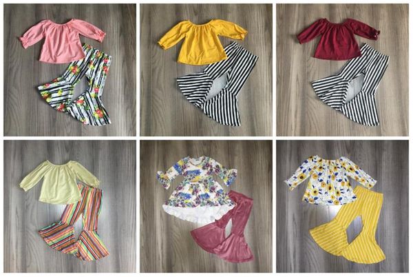 girlymax fall/winter baby girls children clothes mustard wine pink stripe bell-bottoms pants cotton outfits ruffles boutique, White
girlymax fall/winter baby girls children clothes mustard wine pink stripe bell-bottoms pants cotton outfits ruffles boutique, White