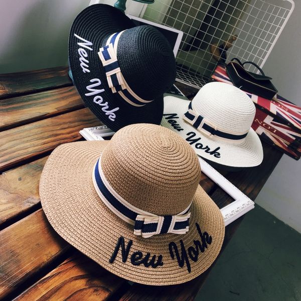 new york letter big straw sunscreen edge straw bowknot sun beach hat sunscreen hat fashionable women summer, Blue;gray
new york letter big straw sunscreen edge straw bowknot sun beach hat sunscreen hat fashionable women summer, Blue;gray