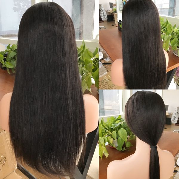 popular style human hair full lace wigs pre plucked natural hairline with baby hair straight brazilian remy hair wigs bleached knots, Black
popular style human hair full lace wigs pre plucked natural hairline with baby hair straight brazilian remy hair wigs bleached knots, Black