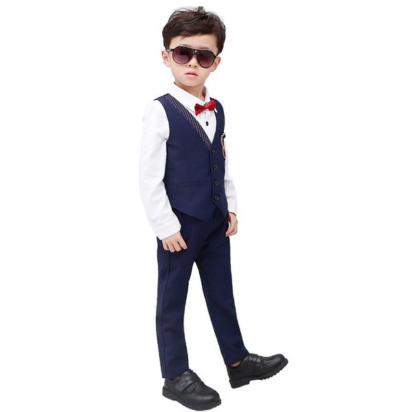 gentleman kids vest +pants 2pcs ceremony costumes brand flowers boys formal suit wedding campus student birthday dress, White
gentleman kids vest +pants 2pcs ceremony costumes brand flowers boys formal suit wedding campus student birthday dress, White