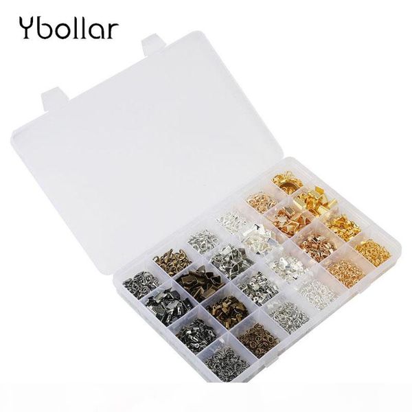 1 box jewelry findings fold over cord end crimps ribbon clamps jump rings lobster clasps kit 6 colors for necklace bracelet, Silver
1 box jewelry findings fold over cord end crimps ribbon clamps jump rings lobster clasps kit 6 colors for necklace bracelet, Silver