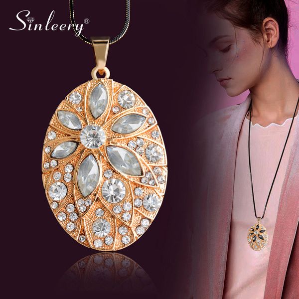 sinleery fashion oval gold pendant necklace for women cubic zirconia flower long chain accessories jewelry my040 ssb, Silver
sinleery fashion oval gold pendant necklace for women cubic zirconia flower long chain accessories jewelry my040 ssb, Silver