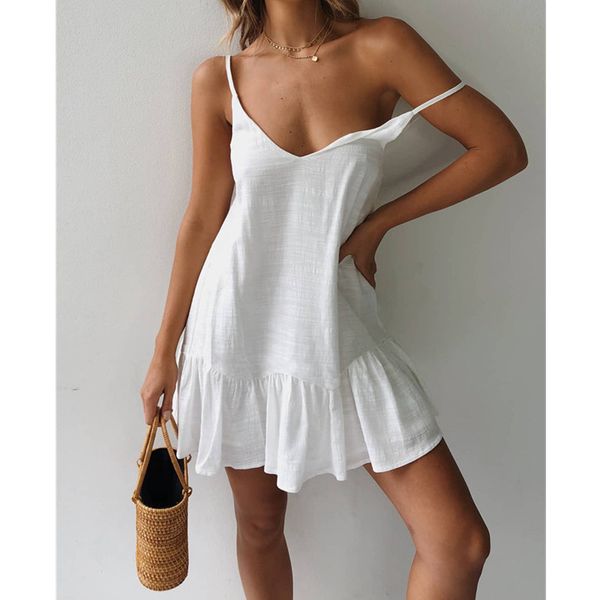 spaghetti strap dresses off shoulder summer dress women 2020 white shift dress ruffle sundress mini cotton linen vestidos
spaghetti strap dresses off shoulder summer dress women 2020 white shift dress ruffle sundress mini cotton linen vestidos