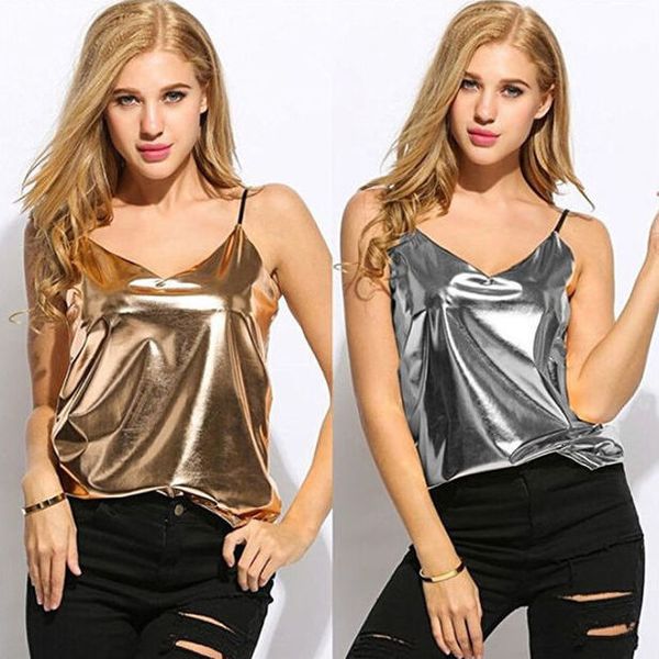 crop women tanks camis summer vest silver golden sleeveless shirt casual tank t shirt fashion, White 
crop women tanks camis summer vest silver golden sleeveless shirt casual tank t shirt fashion, White