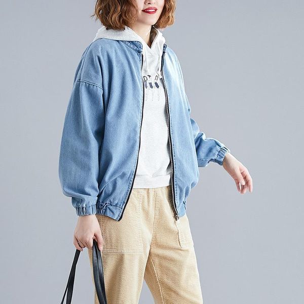 2019 women style embroidery patch denim bomber jacket coat long sleeve pockets casual outwear casual coats ladies punk outwear capa
2019 women style embroidery patch denim bomber jacket coat long sleeve pockets casual outwear casual coats ladies punk outwear capa