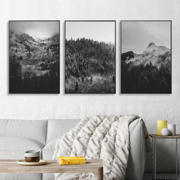 черной белой гора туманного леса wall art picture природа плакат нордик пейзаж холст печать картина украшения
черной белой гора туманного леса wall art picture природа плакат нордик пейзаж холст печать картина украшения