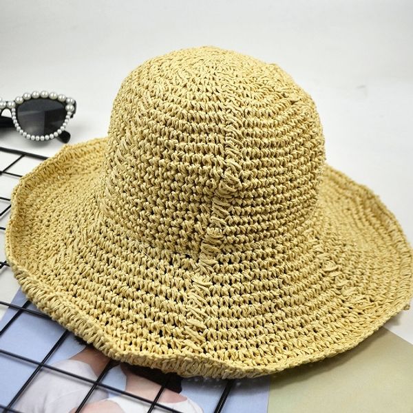 handmade crochet large eaves hollow straw foldable straw hat seaside sunscreen beach hat for tourism and vacation, Blue;gray
handmade crochet large eaves hollow straw foldable straw hat seaside sunscreen beach hat for tourism and vacation, Blue;gray
