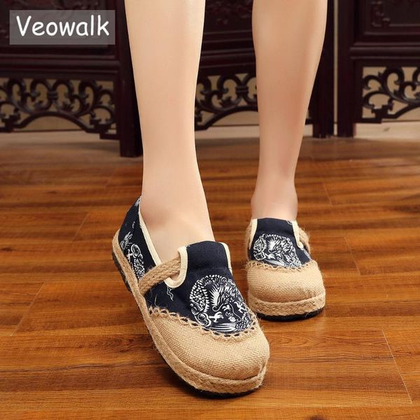 veowalk handmade thailand totem embroidery women casual linen cotton loafers beige navy slip on vintage ladies flat shoes, Black
veowalk handmade thailand totem embroidery women casual linen cotton loafers beige navy slip on vintage ladies flat shoes, Black