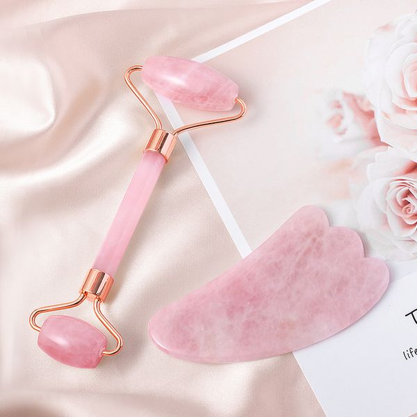 thin face massage instrument to strengthen face massage tool rose stone massage beauty care set box