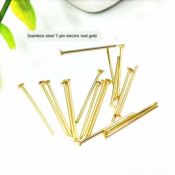 stainless steel gold t diy bie zhen accessory pin real gold electroplated t-needle t-needle diy accessories pin, Silver
stainless steel gold t diy bie zhen accessory pin real gold electroplated t-needle t-needle diy accessories pin, Silver
