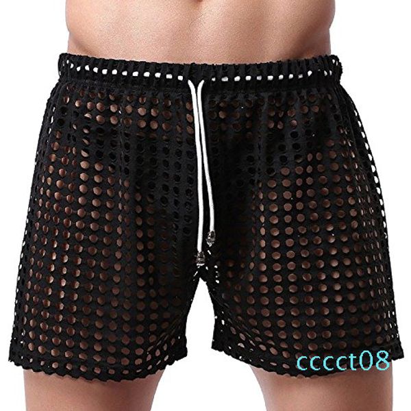 mens shorts hollow openwork drawstring lounge underwear boxer yoga shorts ct08, Blue
mens shorts hollow openwork drawstring lounge underwear boxer yoga shorts ct08, Blue
