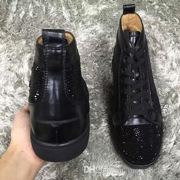 2019 горячие продаем red bottom тапки обуви мужчины повседневная женщины мода rhinestone высокий топ мужчины платье партии дешевые имя марка, Black
2019 горячие продаем red bottom тапки обуви мужчины повседневная женщины мода rhinestone высокий топ мужчины платье партии дешевые имя марка, Black