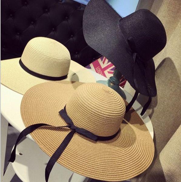 korean new butterfly straw style bow black straw beach hat women's beach hat household special offer, Blue;gray
korean new butterfly straw style bow black straw beach hat women's beach hat household special offer, Blue;gray