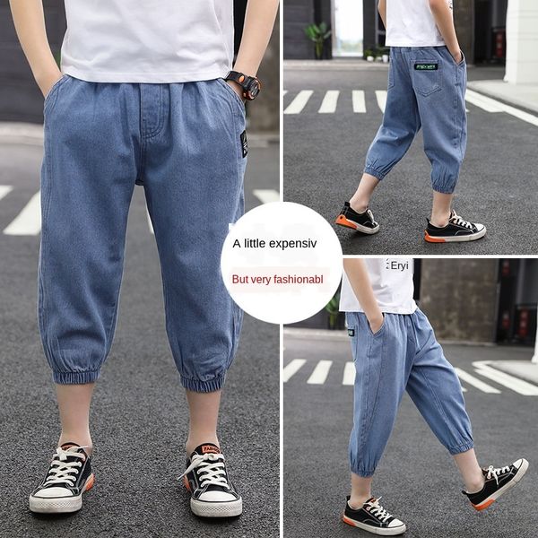 jj4ff boys' denim capri pants thin 2020 new style children's shorts korean style loose medium pants fashion shorts and trousers an, Blue
jj4ff boys' denim capri pants thin 2020 new style children's shorts korean style loose medium pants fashion shorts and trousers an, Blue