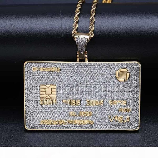 full iced out credit card pendant necklace mens gold silver color hip hop jewelry with tennis chain charm cz jewelry gifts mx190730
full iced out credit card pendant necklace mens gold silver color hip hop jewelry with tennis chain charm cz jewelry gifts mx190730