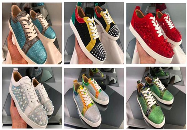 sneakers red bottom shoe high cut suede spike shoes for men and women shoes party wedding crystal leather sneakers, Black
sneakers red bottom shoe high cut suede spike shoes for men and women shoes party wedding crystal leather sneakers, Black