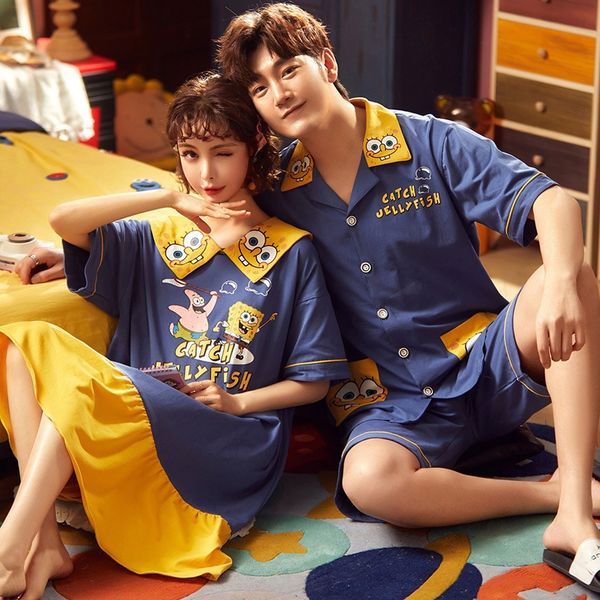 couple women's nightgown new cotton lapel short sleeve shorts casual cute home wear shorts pajamaspajamas pajamas men's two-piece, Black;brown
couple women's nightgown new cotton lapel short sleeve shorts casual cute home wear shorts pajamaspajamas pajamas men's two-piece, Black;brown