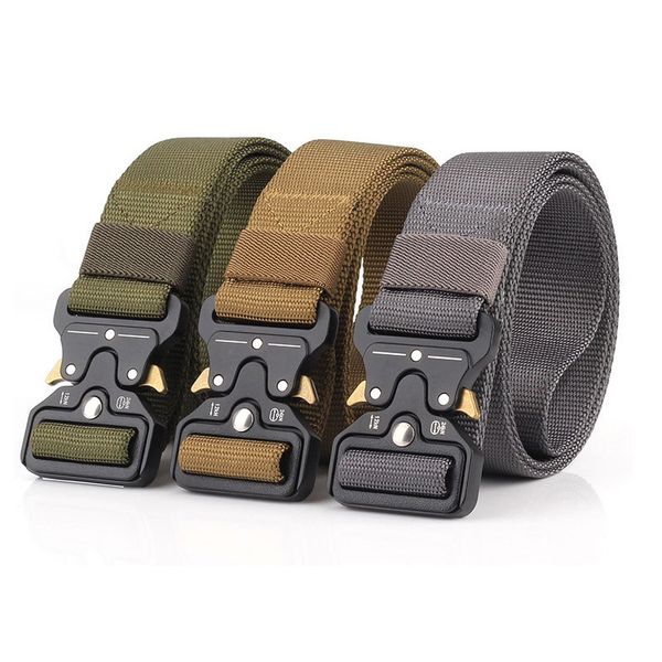 outdoor battle sports army hunting belt men's tactical belt adjustable training metal buckle survival accessories, Black;gray
outdoor battle sports army hunting belt men's tactical belt adjustable training metal buckle survival accessories, Black;gray