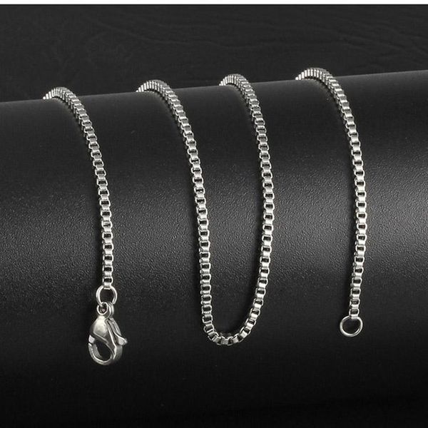 1.5mm 18-26 inches silver/rose gold/gold/black 316l stainless steel box chain pendant necklace wholesale jewelry for women/men
1.5mm 18-26 inches silver/rose gold/gold/black 316l stainless steel box chain pendant necklace wholesale jewelry for women/men