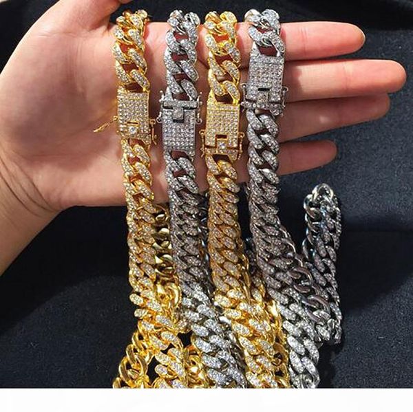 12mm 18k gold plating diamond miami cuban link chain necklace hip hop bling bling jewelry trendy fashion whosales, Silver
12mm 18k gold plating diamond miami cuban link chain necklace hip hop bling bling jewelry trendy fashion whosales, Silver