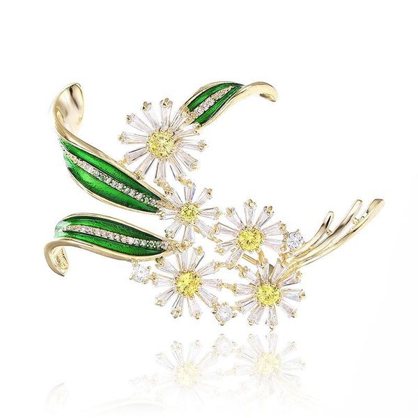 xiumeiyizu fashion accessories elegant delicate zircon brooches gold plating flower brooches collar pins sweater decoration, Gray
xiumeiyizu fashion accessories elegant delicate zircon brooches gold plating flower brooches collar pins sweater decoration, Gray
