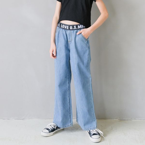 oxkto letter printing elastic waist 2020 summer thin trousers sports leisure all-match stylish style jeans jeans wide leg pants wide leg pan, Blue
oxkto letter printing elastic waist 2020 summer thin trousers sports leisure all-match stylish style jeans jeans wide leg pants wide leg pan, Blue