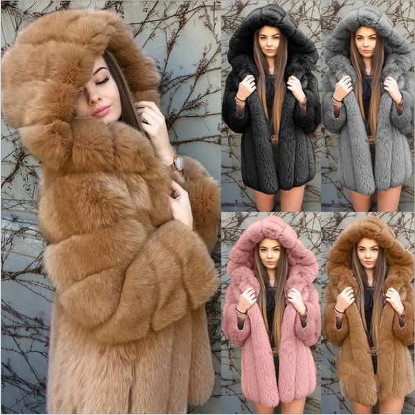 fashion fur fourrure winter coat women 3 faux fur hooded plus jacket luxury sleeve women long 4xl faux size2 thick coat orwte, Black 
fashion fur fourrure winter coat women 3 faux fur hooded plus jacket luxury sleeve women long 4xl faux size2 thick coat orwte, Black